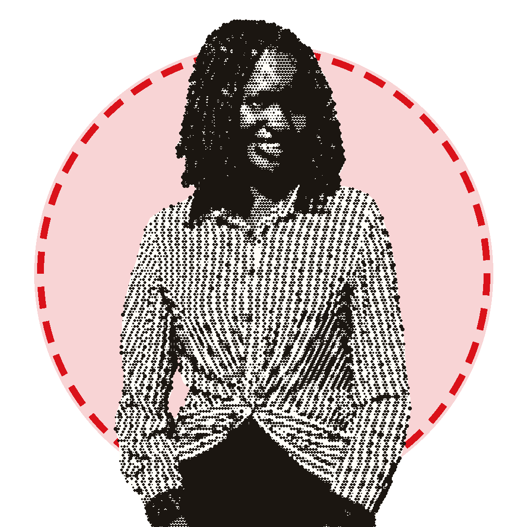 Halftone portrait of Akuol Juach